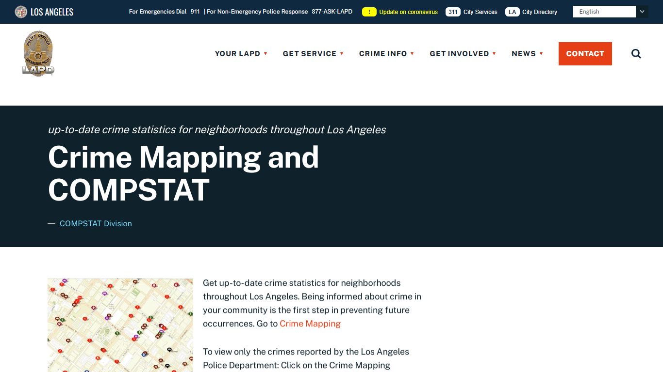 Crime Mapping and COMPSTAT - LAPD Online